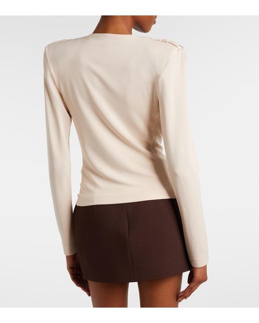 Wardrobe NYC Natural Draped Jersey Top