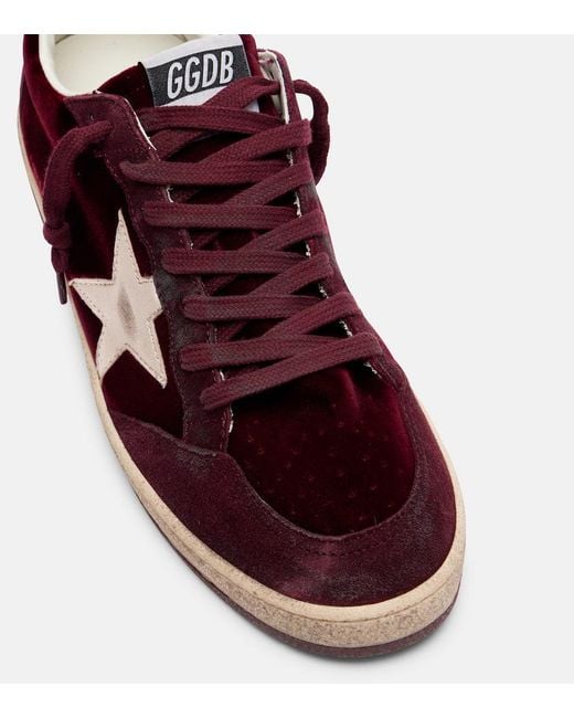 Golden Goose Deluxe Brand Brown Ball Star Suede And Velvet Sneakers