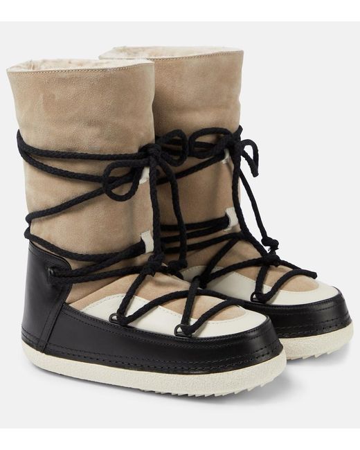Inuikii Black Norwegian High Shearling-lined Leather Boots