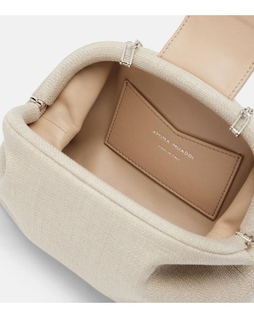 AMINA MUADDI Natural Camelia Embellished Clutch