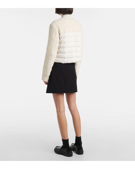 Moncler*Dauphin Tweed Short Down ツイードジャケット*送料込 Moncler Dauphin Tweed Down Jacket in Natural | Lyst