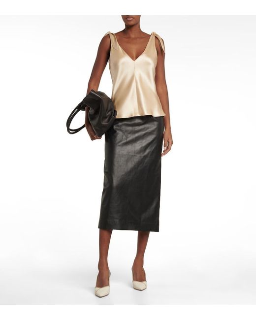 Gabriela Hearst White Aster Leather Pumps