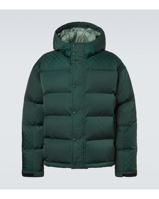 Gucci Green Gg Down Jacket for men