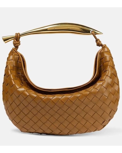 Bottega Veneta Brown Sardine Leather Tote Bag