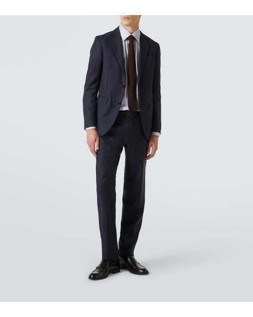 Zegna Blue Wool Suit for men
