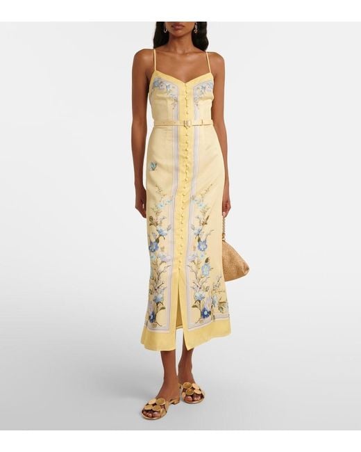 Self-Portrait Metallic Floral Silk Satin Maxi Dress