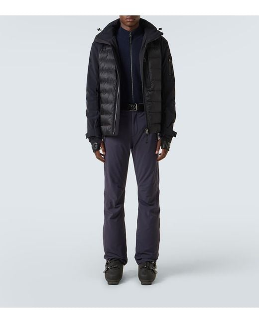 Bogner Blue Dexter Wool And Cashmere Zip-Up Sweater for men