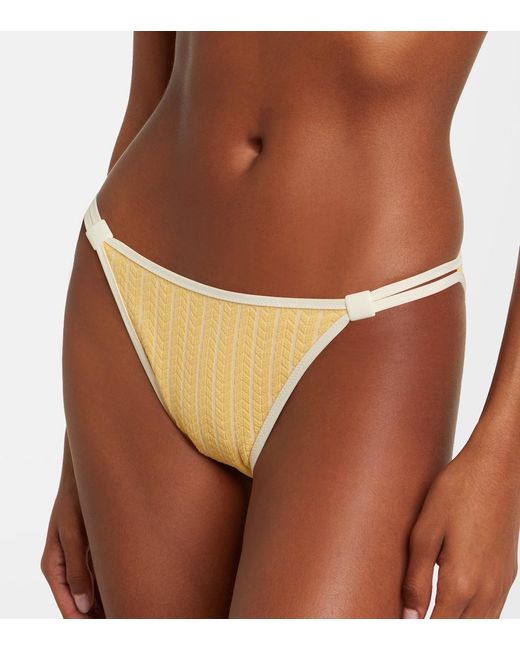 Eres White Sunscreen Striped Bikini Bottoms
