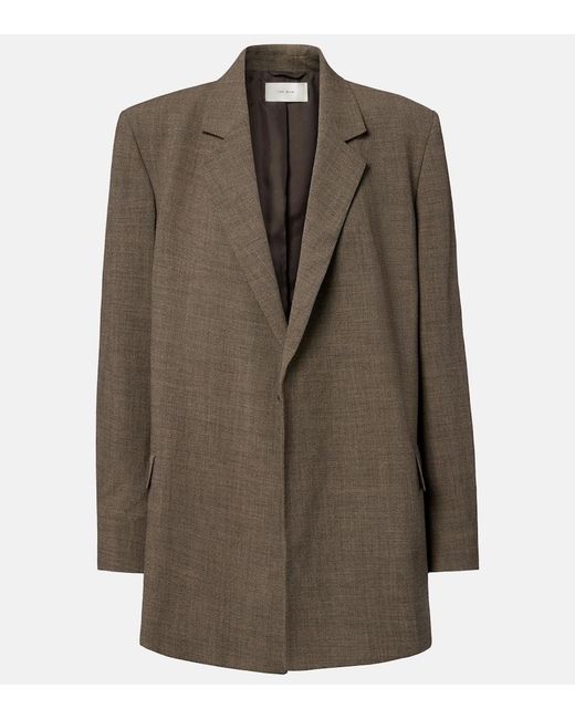 The Row Brown Devlin Wool Blazer
