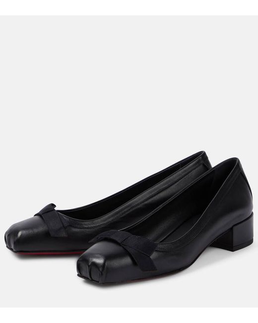 Christian Louboutin Mamaflirt Bow Detail Leather Pumps In Black Lyst