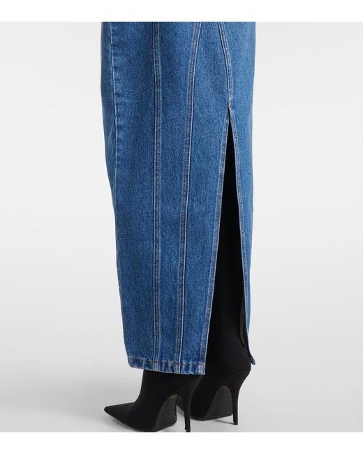 Jean Paul Gaultier Blue Overall Detail Denim Dress