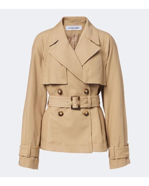 Veronica Beard Natural Lazaro Trench Coat