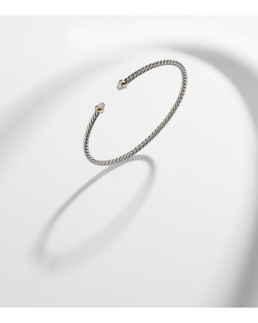 Bracciale Micro Cable Flex di David Yurman in Metallic