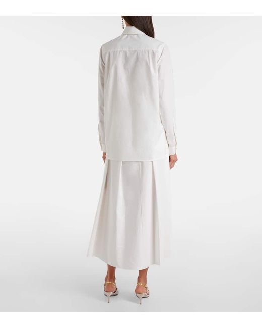 Elie Saab White Cotton Shirt