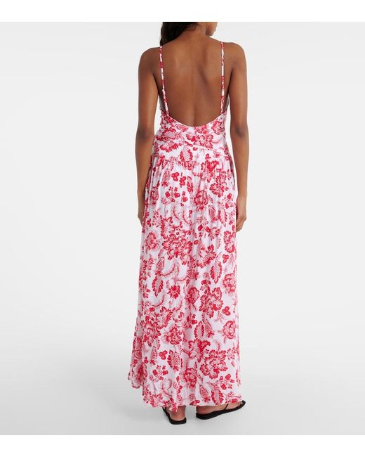 Melissa Odabash Red Elsa Printed Maxi Skirt