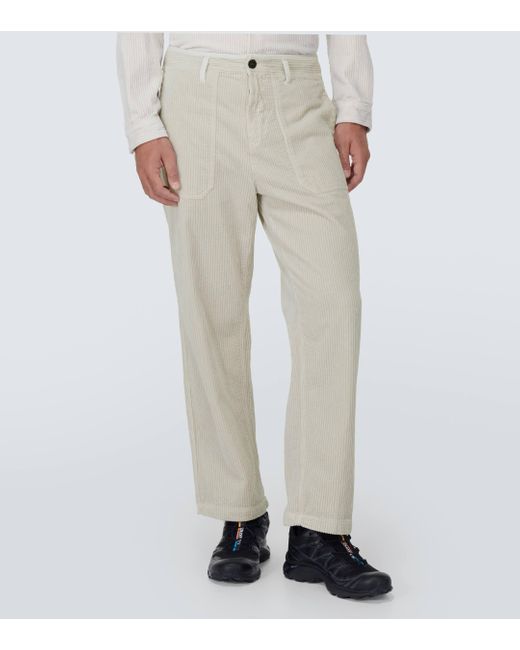 Stone Island Natural Corduroy Straight Pants for men
