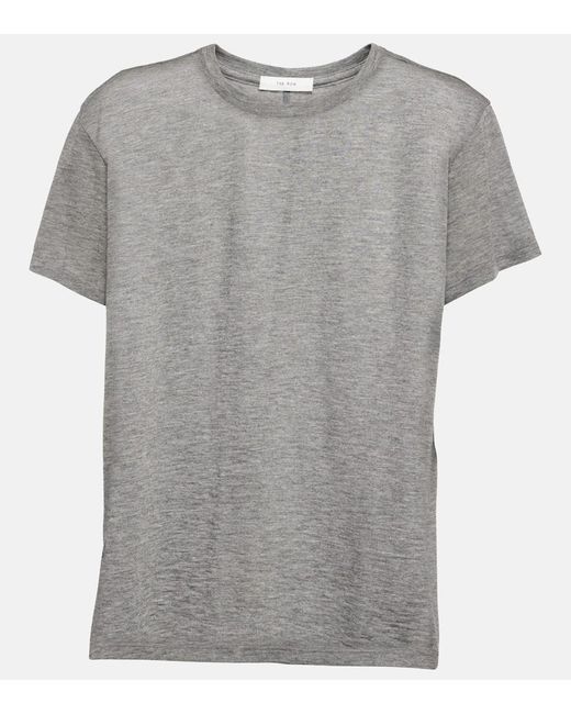 T-shirt oversize Niteroi in jersey di The Row in Gray