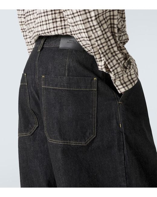 Studio Nicholson Black Puch Barrel-Leg Jeans for men