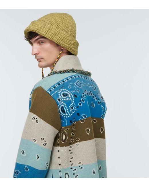 Alanui Metallic Beach Break Crochet Cotton Hat for men