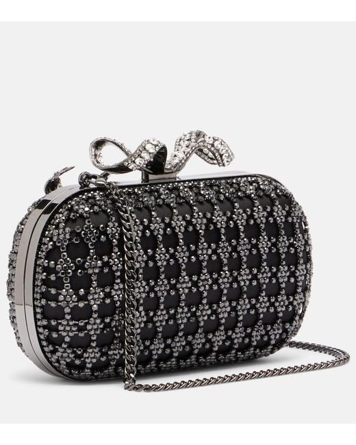 Self-Portrait Black Small Beaded Clutch