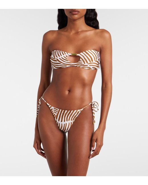 ViX Natural Pam Printed Bandeau Bikini Top
