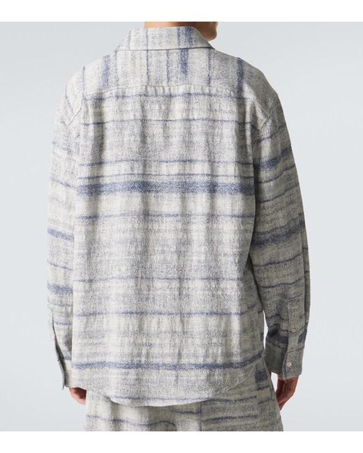 Loewe Gray Paula's Ibiza Denim Jacquard Shirt for men