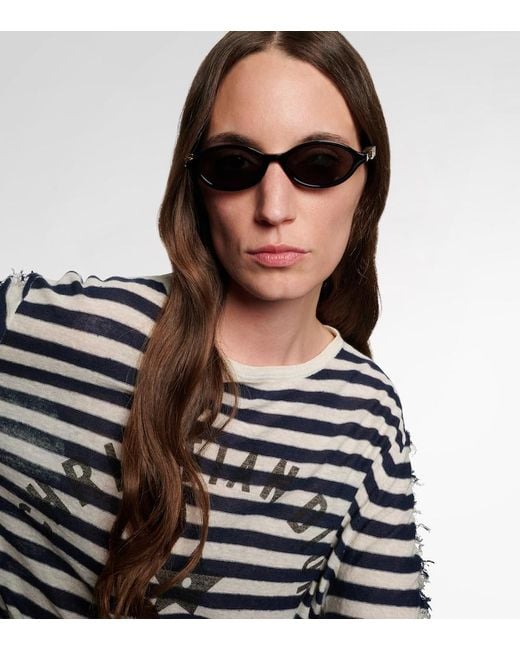 Dior Brown Diortreasure R1I Oval Sunglasses