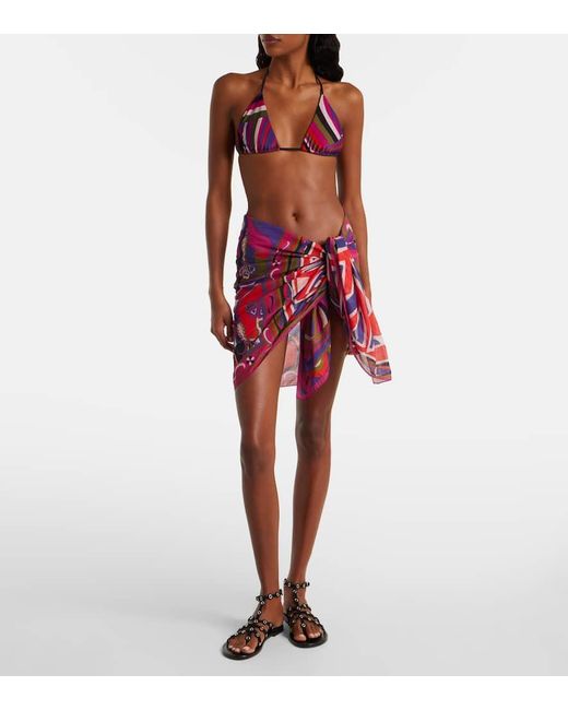 Emilio Pucci Pink Pareo Orchidee Aus Baumwolle
