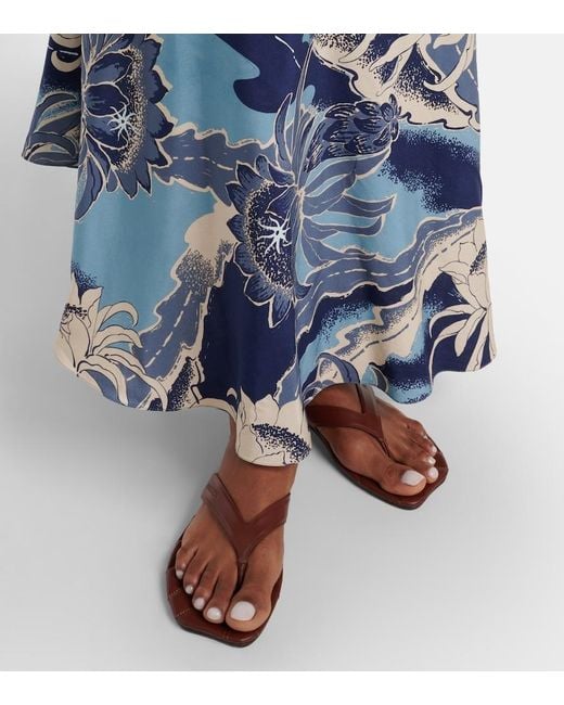J.W. Anderson Brown Leaf Leather Thong Sandals