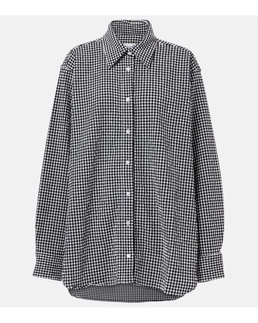Camicia Oversize A Quadri di Hunza G in Blue
