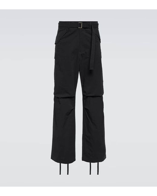 Pantalones cargo de mezcla de algodon Sacai de hombre de color Black