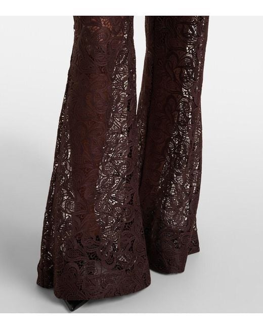 Zimmermann Brown Lace Flared Pants