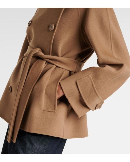 Max Mara Natural Louis Virgin Wool Peacoat