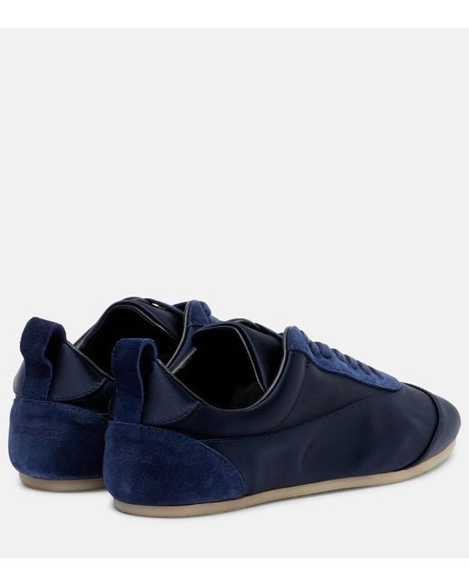 Jil Sander Blue Etage Satin Sneakers