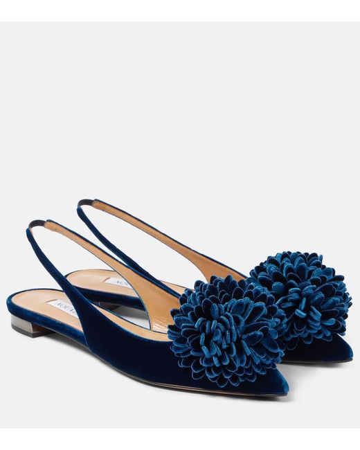 BLUE Flat Slingback
