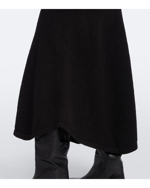 AYA MUSE Black Ken Cotton Midi Skirt
