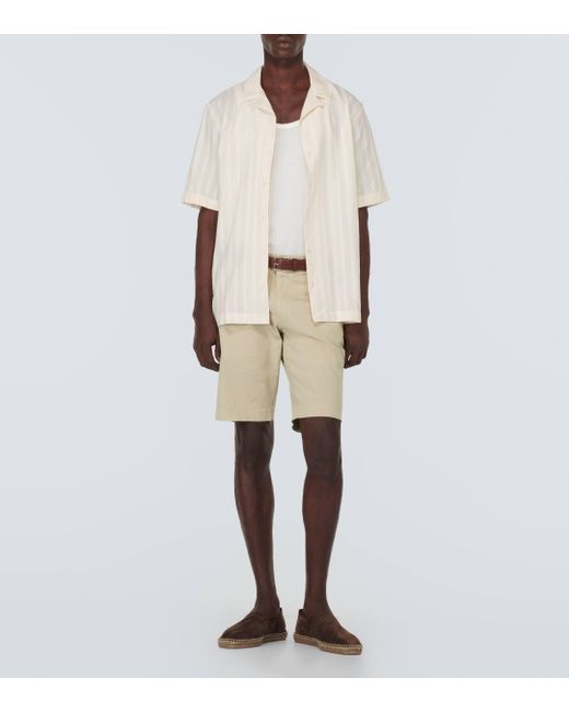 Chemise brodee en coton Sunspel pour homme en coloris White