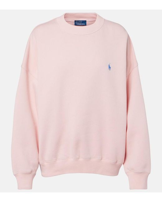 Polo Ralph Lauren Pink Cotton-Blend Fleece Sweatshirt