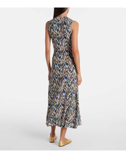 Vestido Midi Orla De Jersey Estampado Ulla Johnson de color Multicolor
