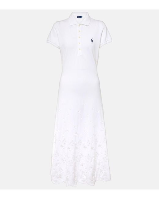 Polo Ralph Lauren White Eyelet Polo Dress