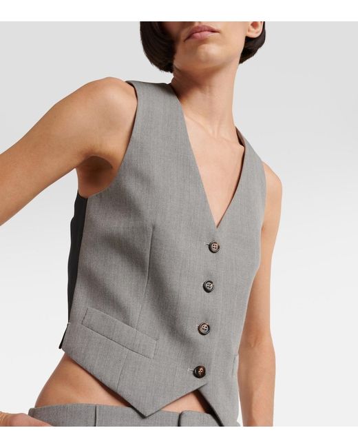 Chloé Gray Wool Vest