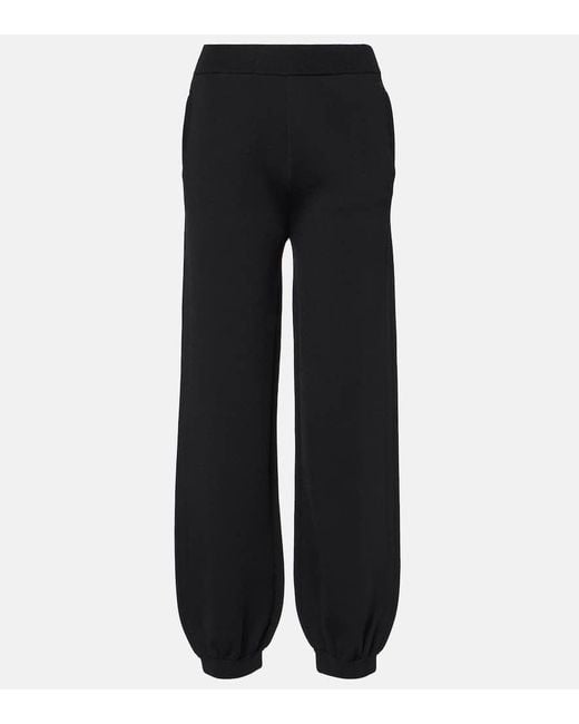 Max Mara Black Barrel-Hose Tirreno Aus Crepe