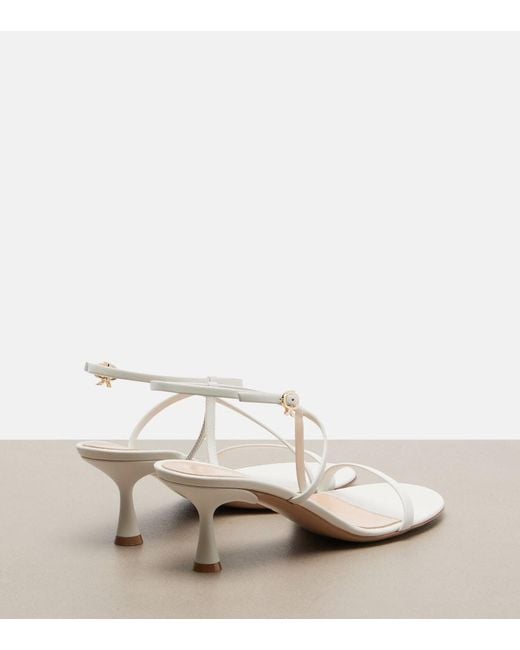 Gianvito Rossi White Ascent Leather Sandals