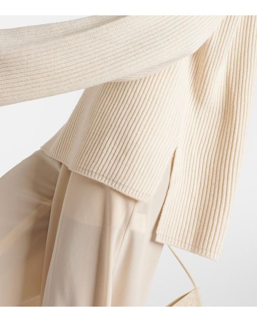 Joseph White Wool, Cashmere And Silk Turtleneck Sweater