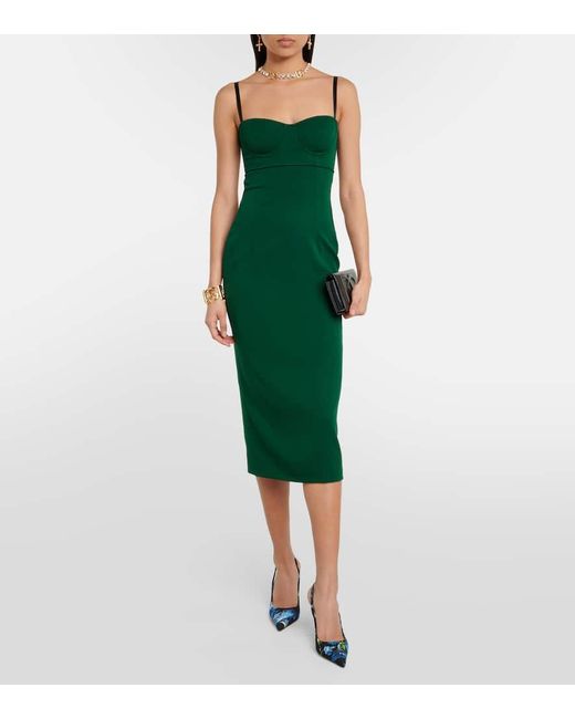 Dolce & Gabbana Green Bustierkleid aus Charmeuse