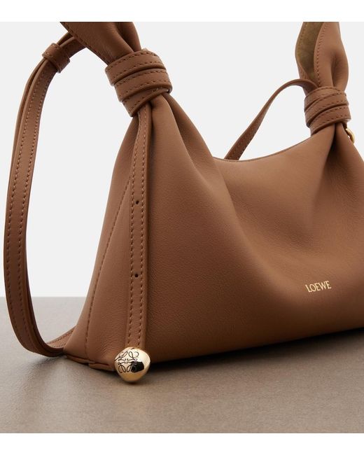 Loewe Brown Scarf Mini Leather Shoulder Bag