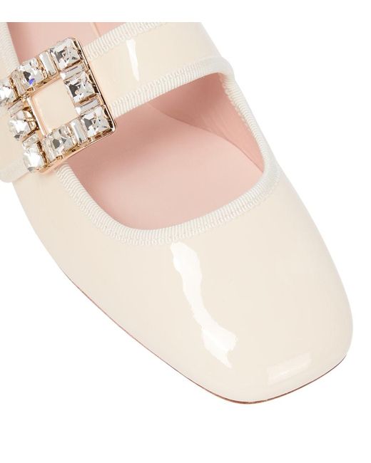 Roger Vivier Multicolor Tres Vivier Patent Leather Ballet Flats