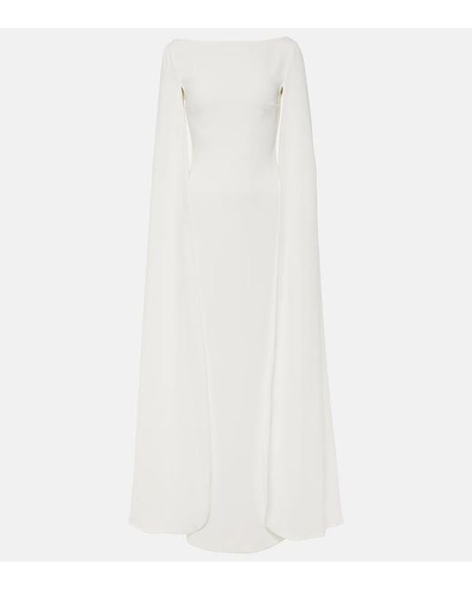 Solace London White Bridal Sadie Crepe Gown