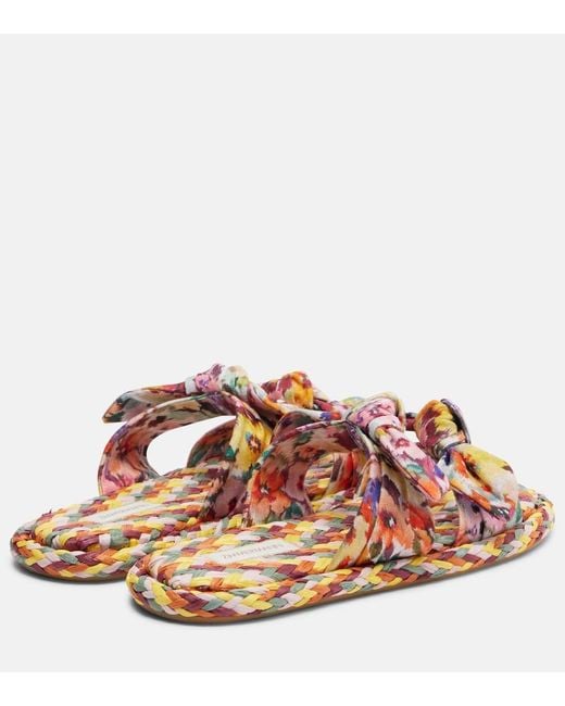 Zimmermann Pink Carousel Printed Espadrille Slides