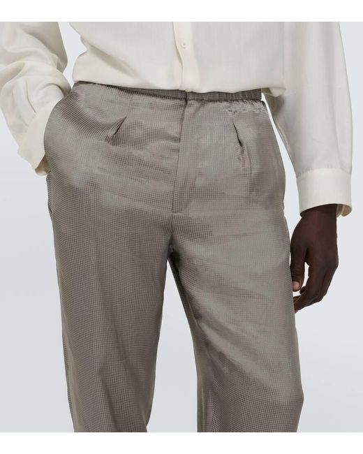 Pantalones rectos Giorgio Armani de hombre de color Gray